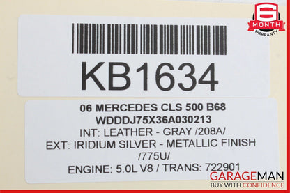 06-11 Mercedes W219 CLS500 Rear Right Door Lock Latch Actuator Keyless Go OEM