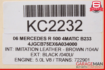 06-13 Mercedes GL450 R350 ML350 Pano Panoramic Sunroof Sun Roof Motor Unit