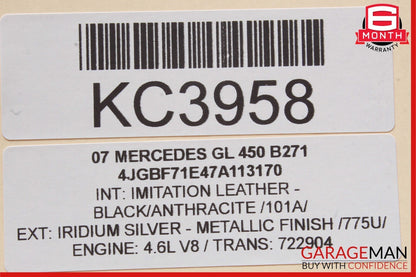 06-12 Mercedes R350 ML450 GL550 Rear Left Side Quarter Window Regulator Motor