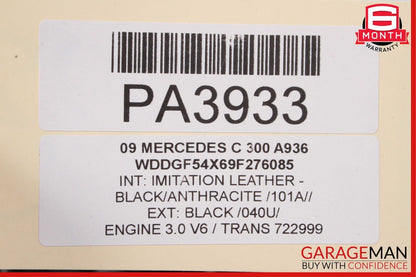 08-11 Mercedes W204 C250 C350 Front Hood Bonnet Lid Panel Cover Black OEM