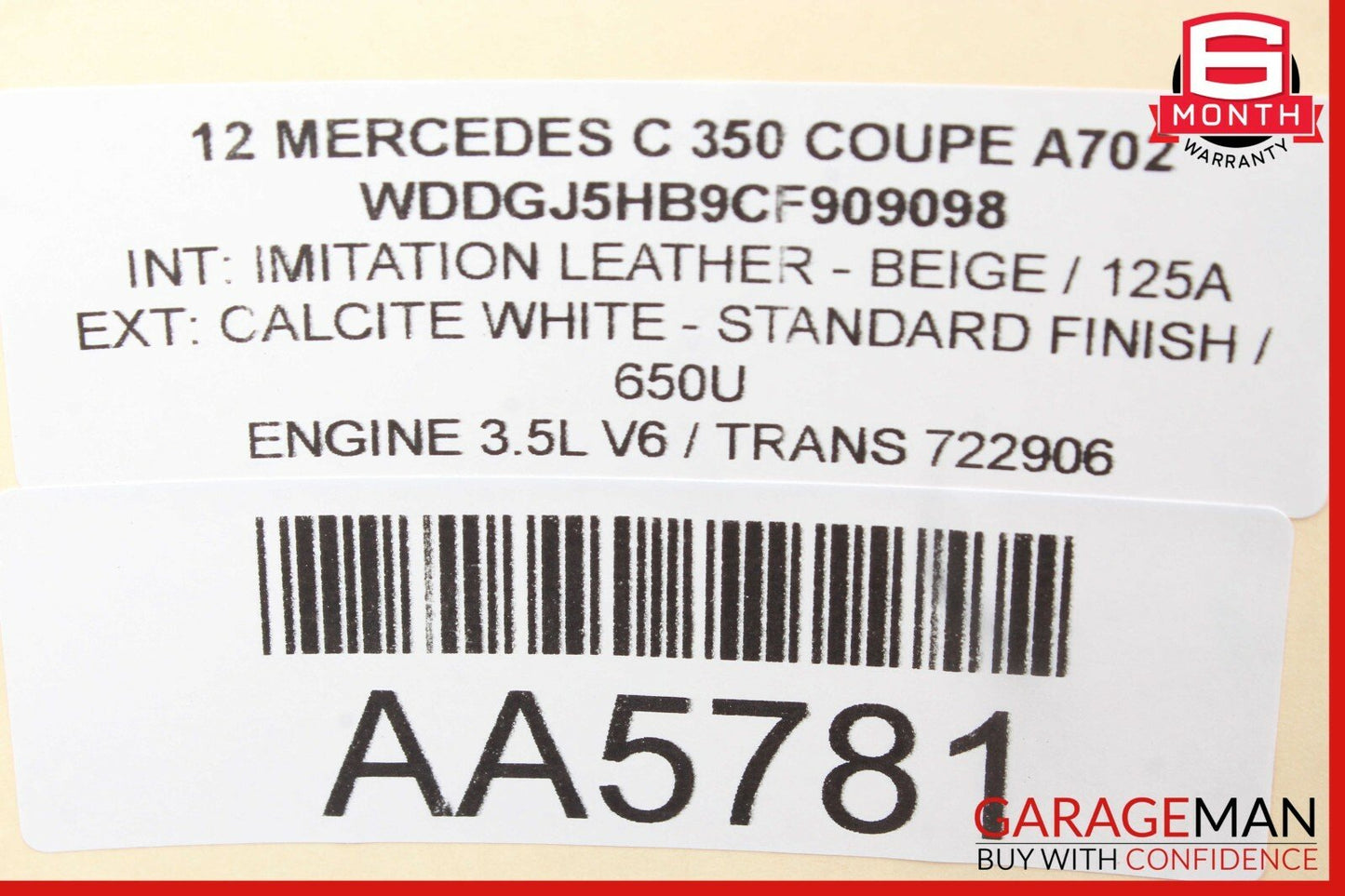 08-15 Mercedes W204 C250 C350 Coupe Front Left Door Window Regulator Motor Unit