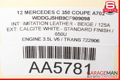 08-15 Mercedes W204 C250 C350 Coupe Front Left Door Window Regulator Motor Unit
