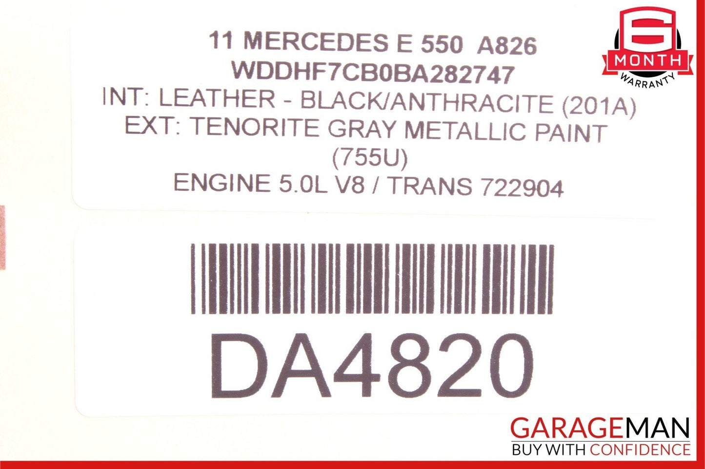 10-16 Mercedes W212 E500 E550 4Matic Rear Right Side Shock Absorber Strut AWD