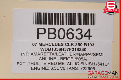 06-09 Mercedes W209 CLK350 C230 Engine Cooling Radiator A/C Condenser Assembly