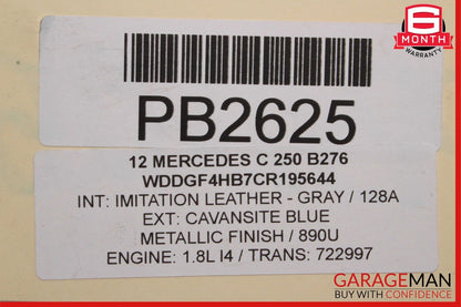 12-15 Mercedes W204 C250 SLK250 7G Automatic Transmission Assembly 722.997 OEM