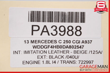 12-15 Mercedes C250 SLK250 7G Tronic Automatic Transmission Assembly 722.997 OEM