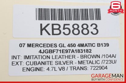 03-13 Mercedes X164 GL450 Front Left Driver Side Seat Control Module OEM