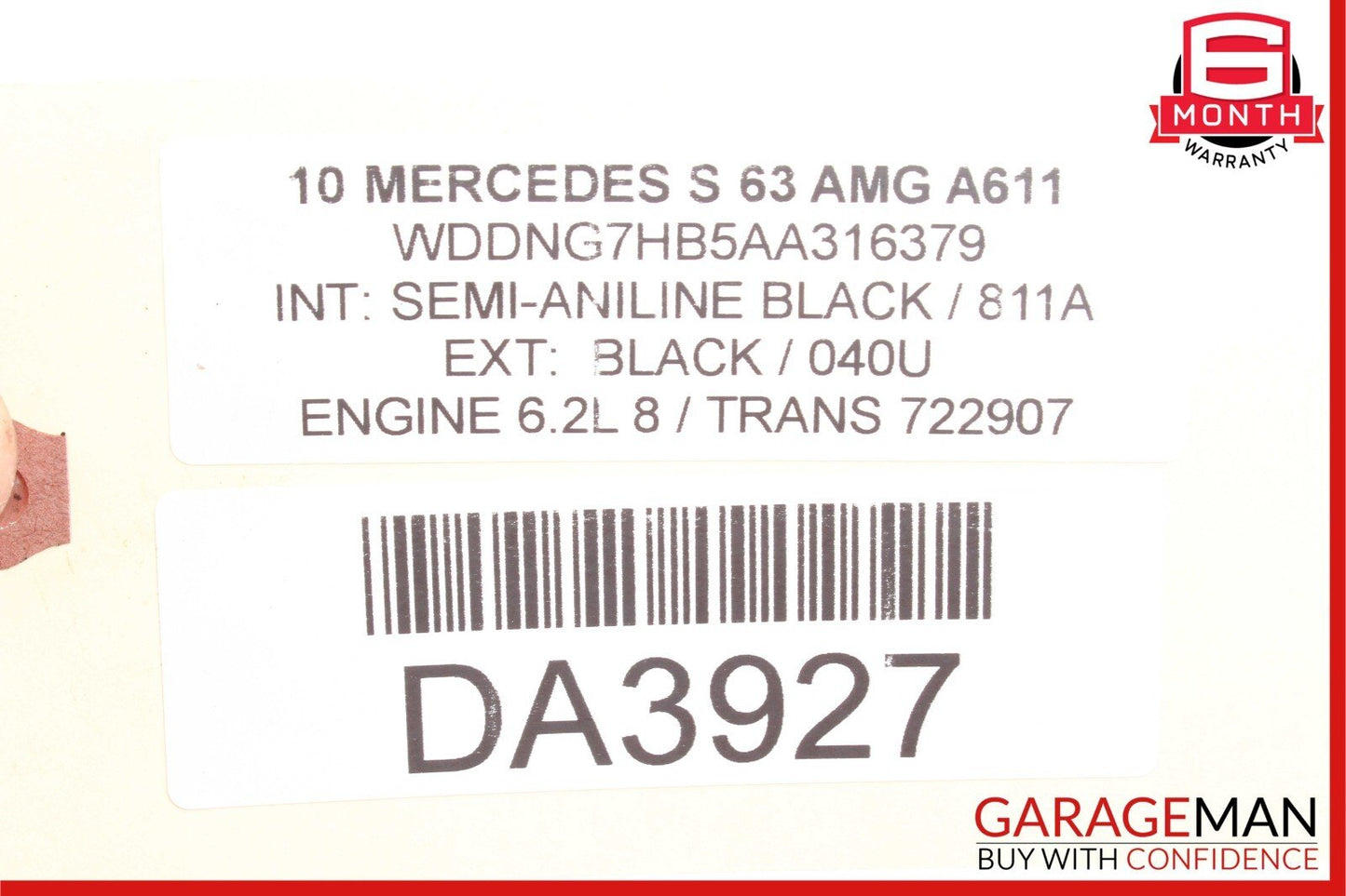 07-11 Mercedes W164 ML63 R63 S63 AMG Exhaust Manifold Left Driver Side OEM
