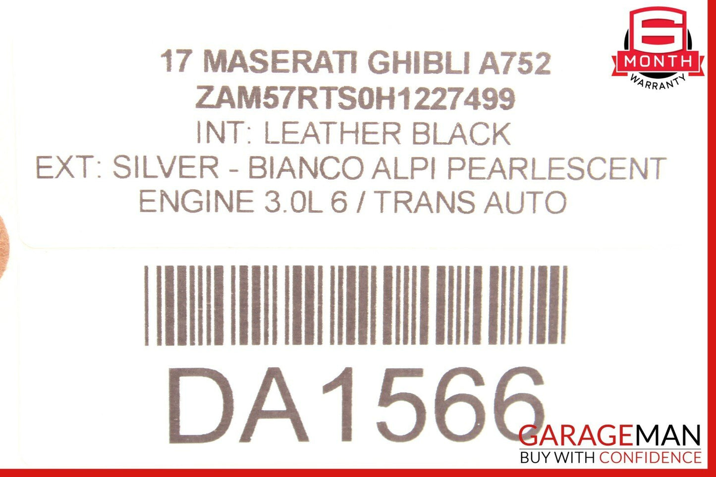 14-17 Maserati Ghibli Rear Center Middle Seatbelt Seat Belt Retractor OEM