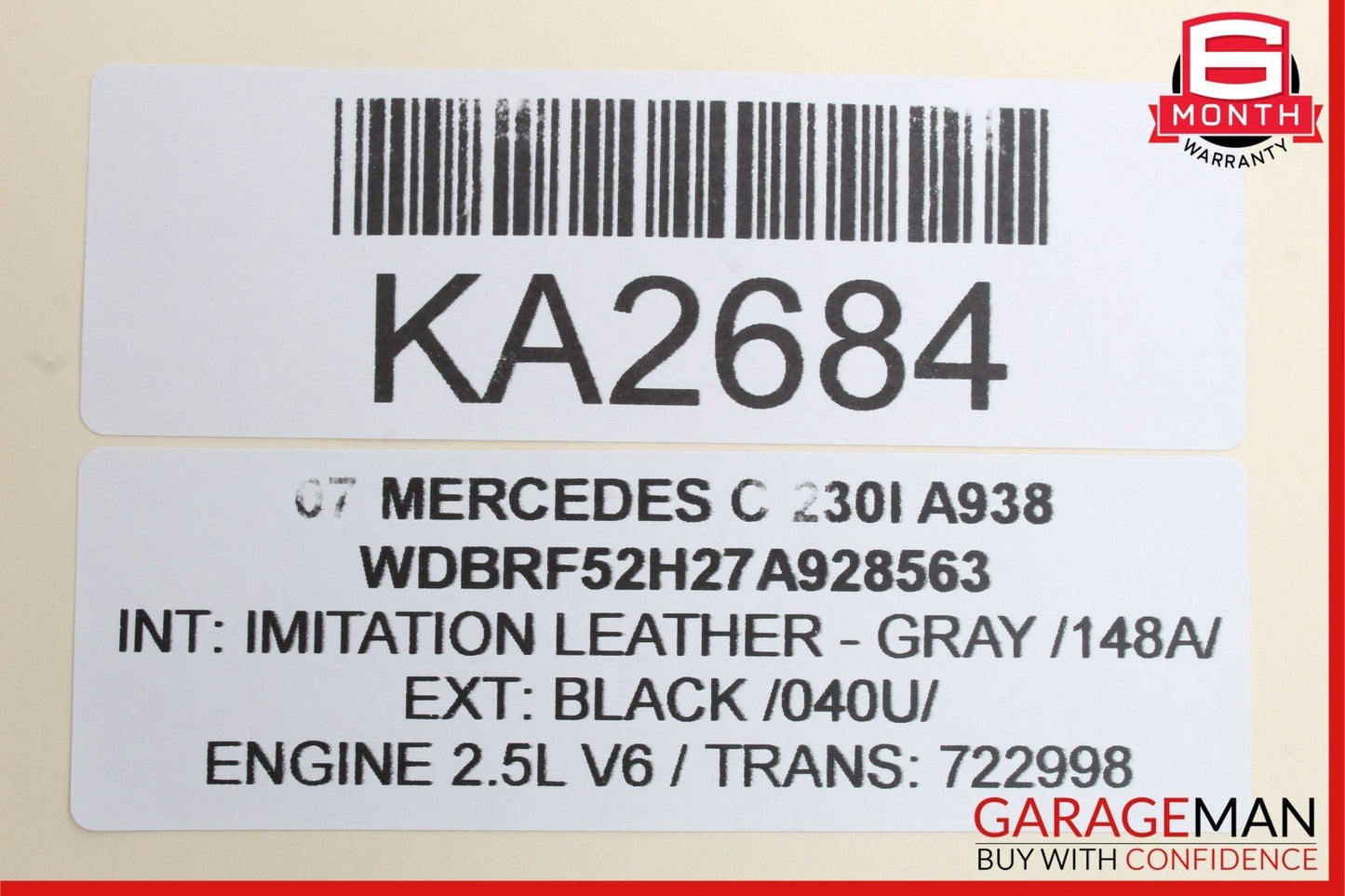 01-07 Mercedes W203 C230 C320 Rear Left Side Door Computer Control Module OEM