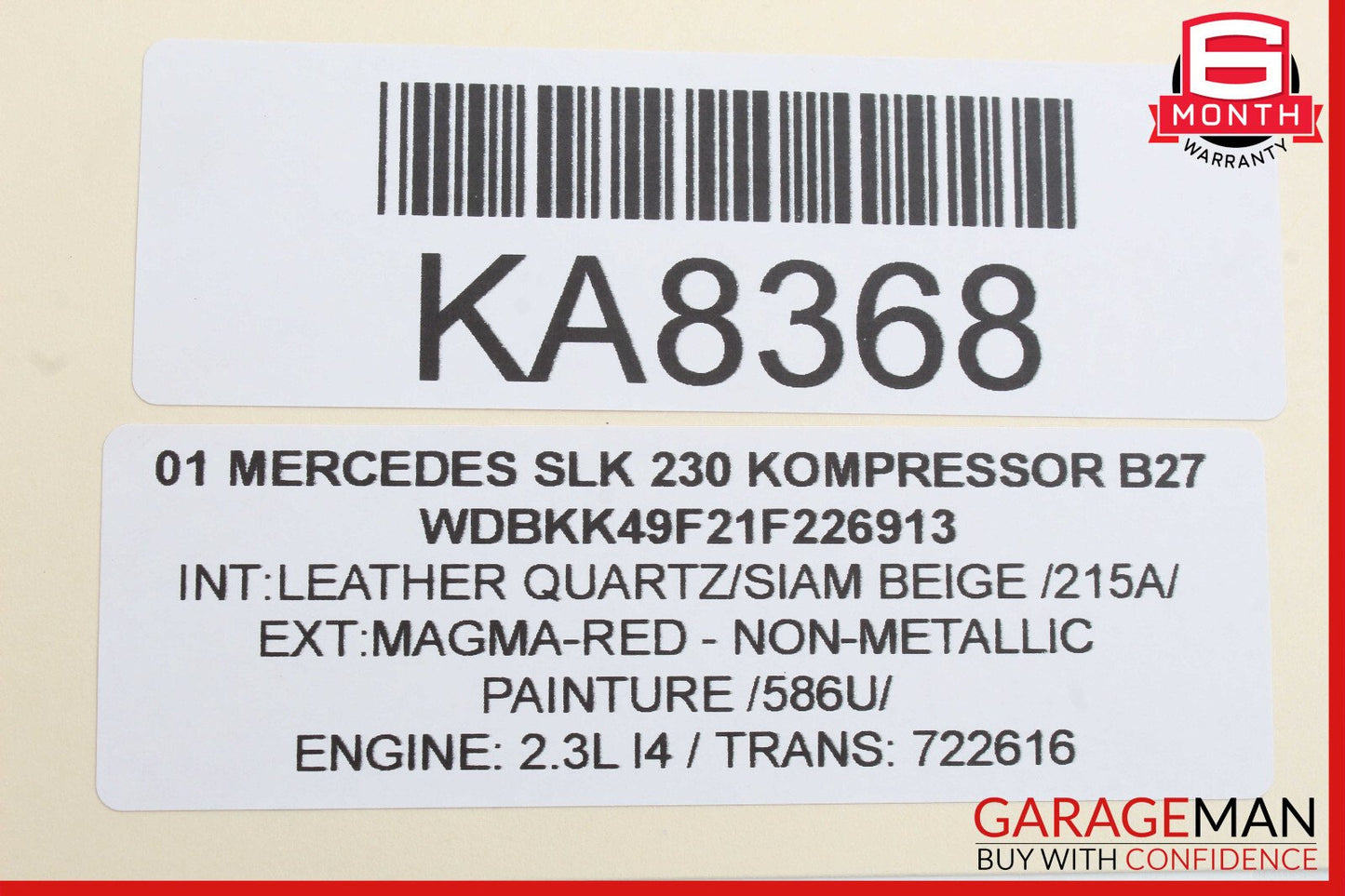 01-04 Mercedes R170 SLK230 Front Right Passenger Side Exterior Door Handle OEM