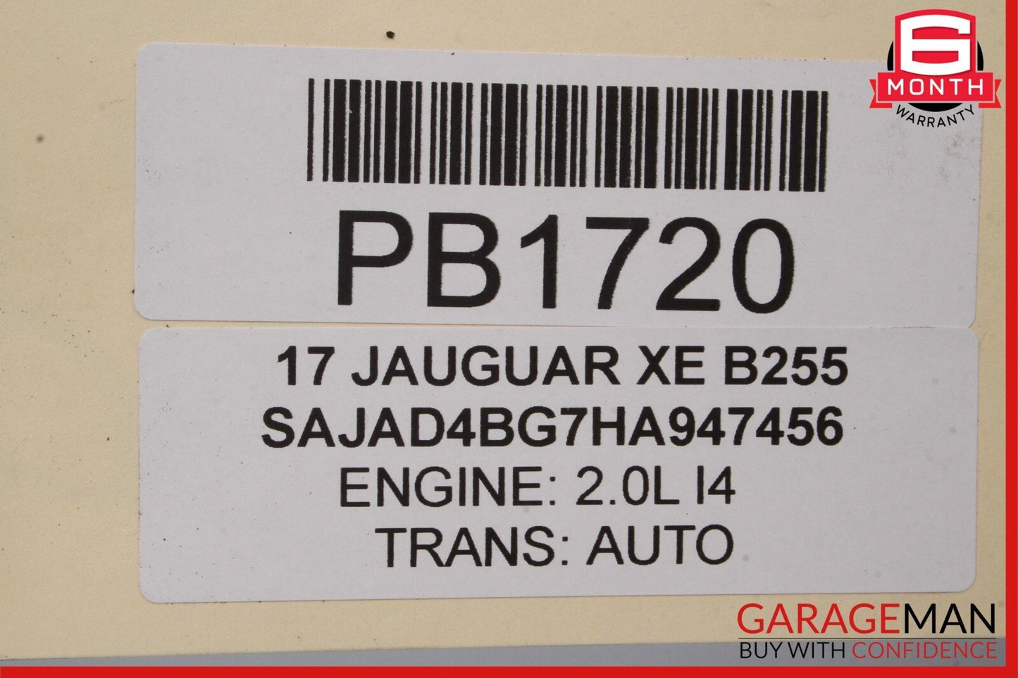 17-19 Jaguar XE Rear Sub Frame Subframe Engine Crossmember Bar OEM