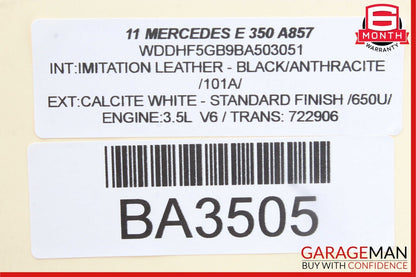 08-20 Mercedes W212 E350 CLS400 Front Right Passenger Side Seat Control Module