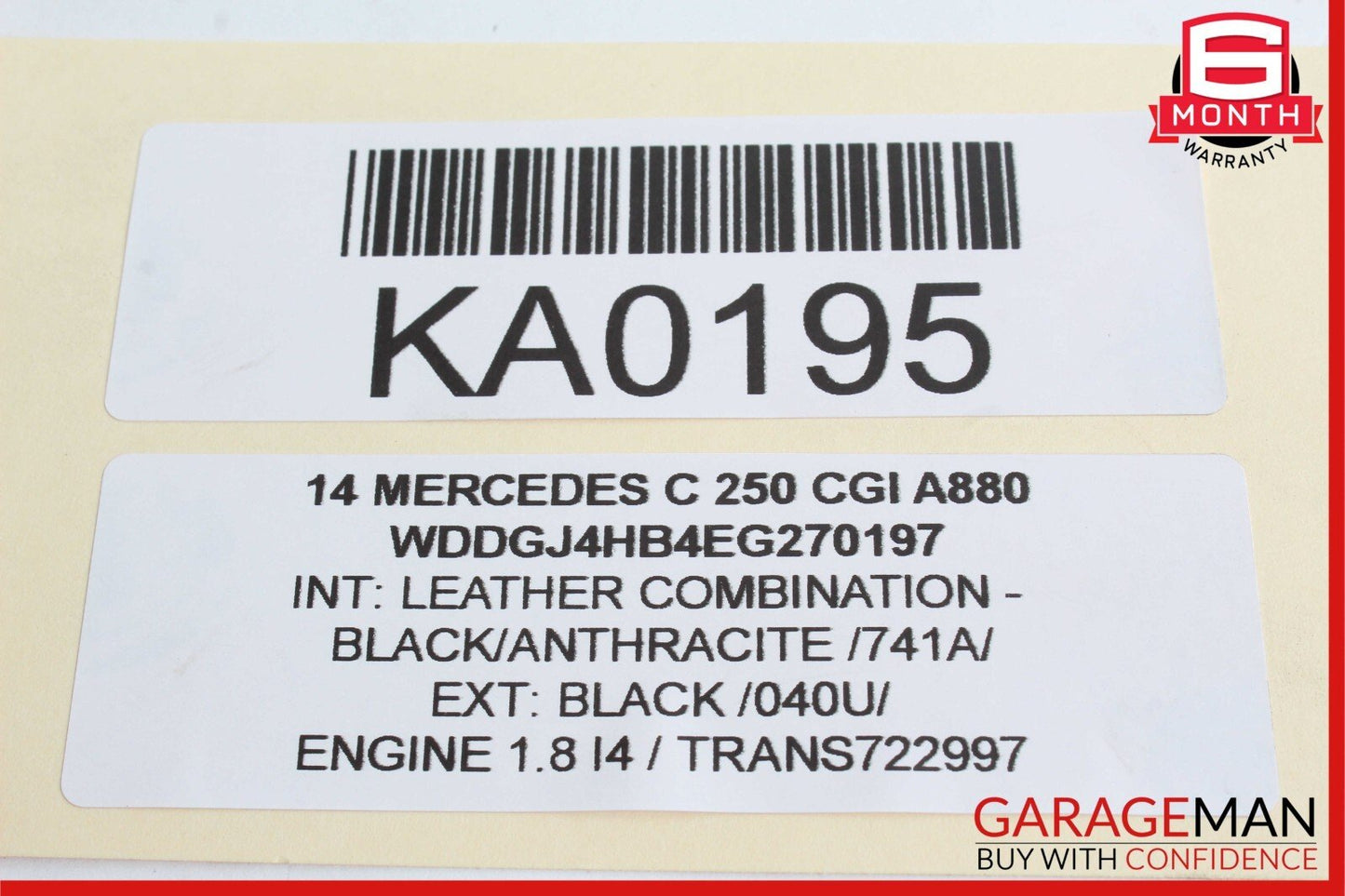 08-15 Mercedes W204 C250 C300 Trunk Lid Latch Lock Actuator 2047500185 OEM