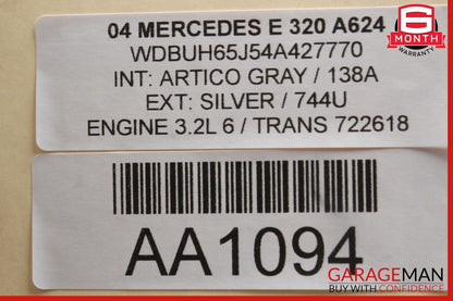03-09 Mercedes W211 E320 E500 E55 AMG Front Left Side Door Control Module Unit