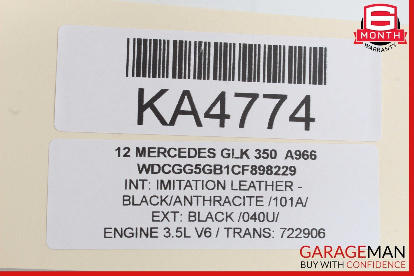08-15 Mercedes X204 GLK350 GLK250 Rear Left Side Exterior Door Handle Black OEM