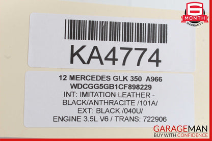 08-15 Mercedes X204 GLK350 GLK250 Rear Left Side Exterior Door Handle Black OEM