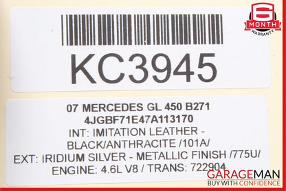 06-12 Mercedes X164 GL450 ML350 Front Overhead Dome Light Reading Map Lamp Grey