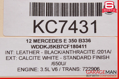 10-13 Mercedes W212 E350 E550 3 Spoke Sport Steering Wheel Anthracite OEM