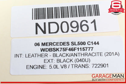 03-12 Mercedes R230 SL500 SL55 AMG Upper Radiator Support Frame 2306201931 OEM