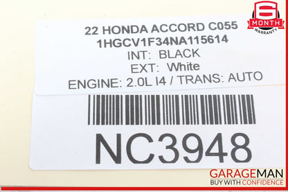 18-22 Honda Accord Rear Right Side Spindle Knuckle w/ Disc Rotor OEM