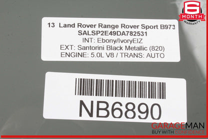10-13 Land Rover Range Rover Sport Rear Right Passenger Side Door Window Glass