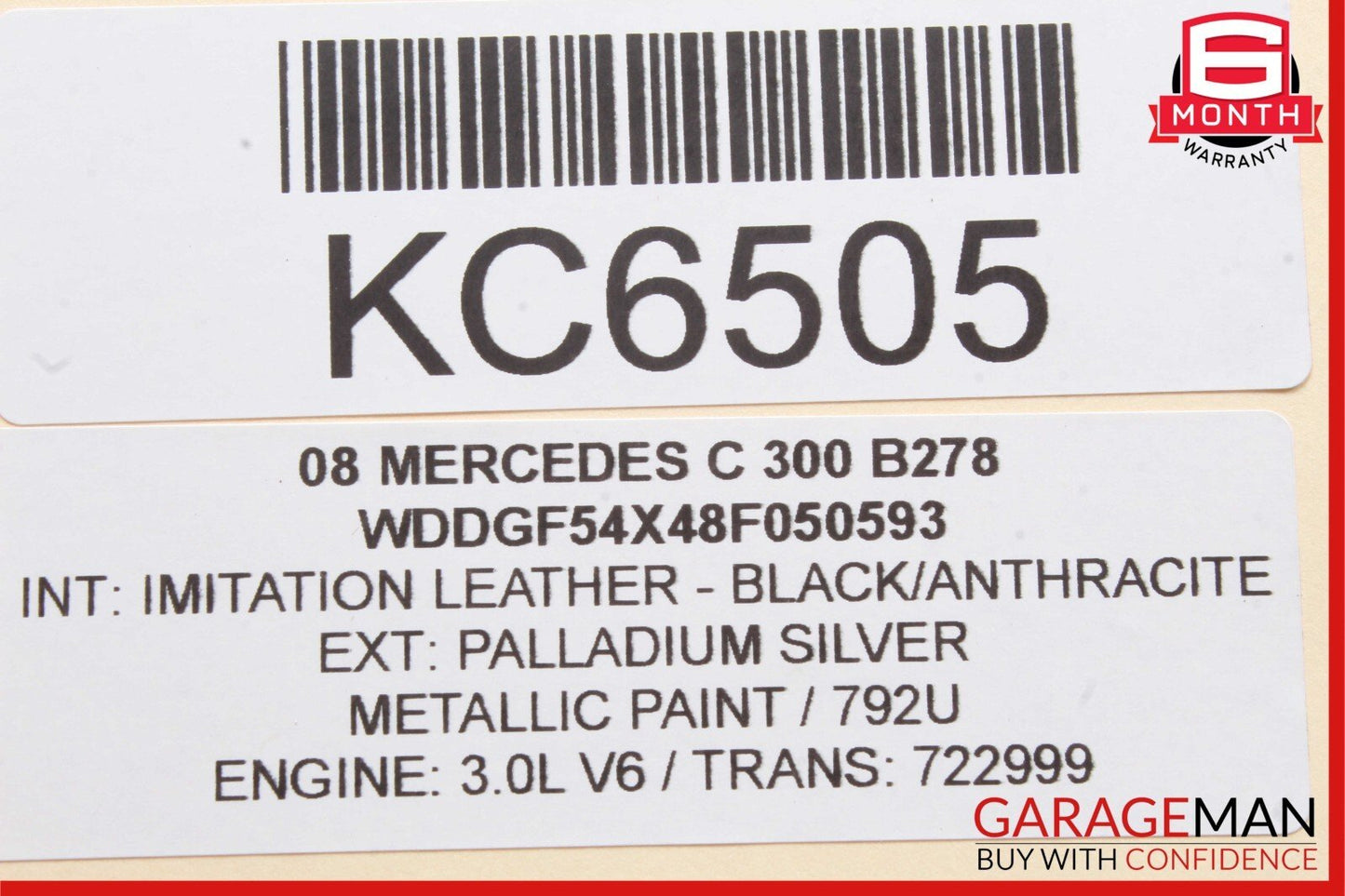 08-14 Mercedes W204 C250 C300 Front Right RWD Suspension Lower Control Arm