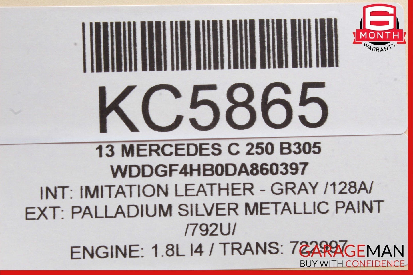 08-14 Mercedes W204 C300 C350 C63 AMG Rear Left Side Exterior Door Handle Silver