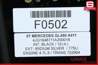 07-12 Mercedes X164 GL450 Quarter Window Glass Rear Left Driver Side OEM