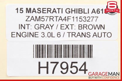 14-17 Maserati Ghibli Rear Right Passenger Side Exterior Door Handle Assembly