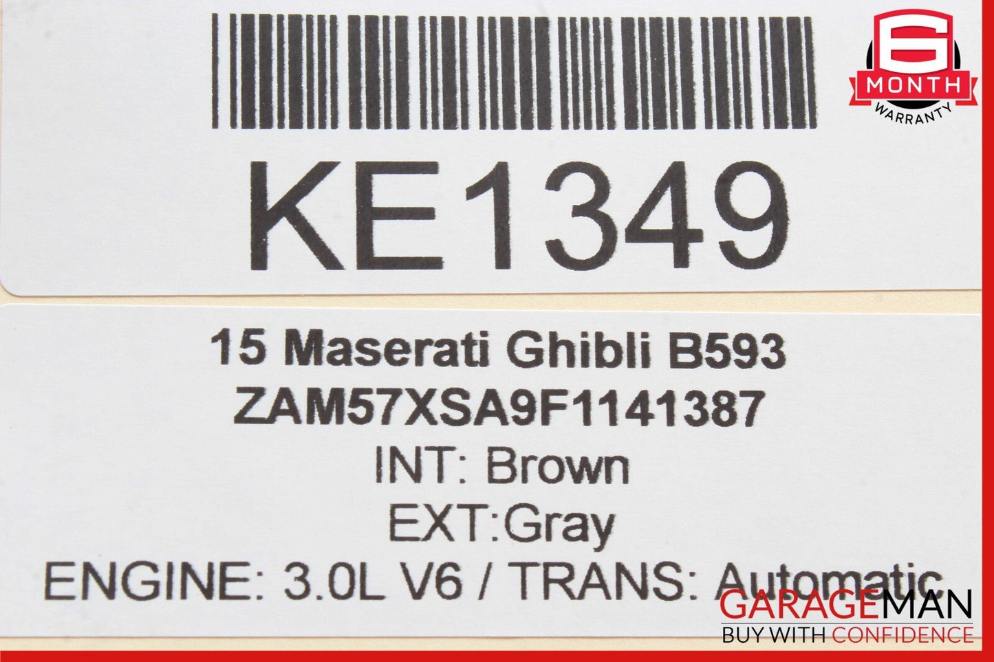 14-21 Maserati Ghibli Rear Left Driver Side Exterior Door Handle Assembly OEM