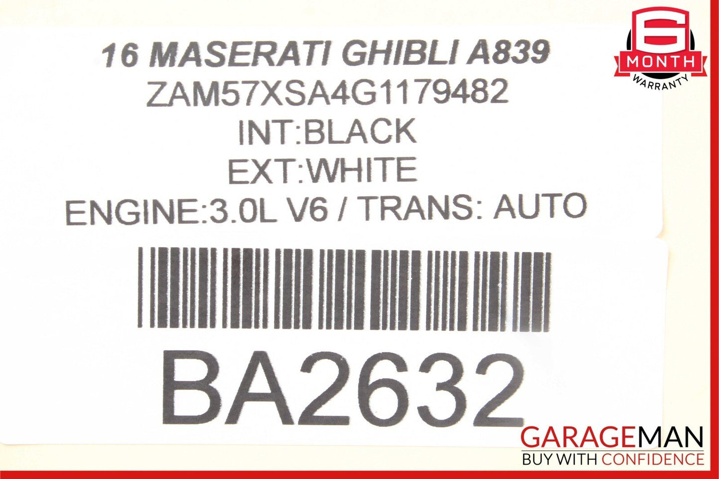 14-17 Maserati Ghibli Rear Left Exterior Door Handle Assembly Silver