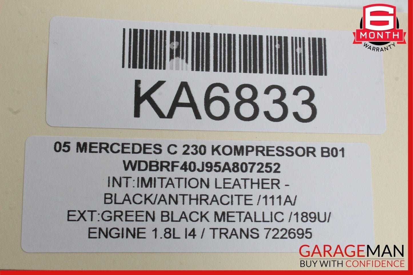 01-07 Mercedes W203 C230 C320 Front Right Side Exterior Door Handle OEM