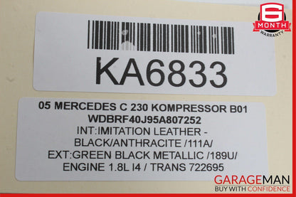 01-07 Mercedes W203 C230 C320 Front Right Side Exterior Door Handle OEM