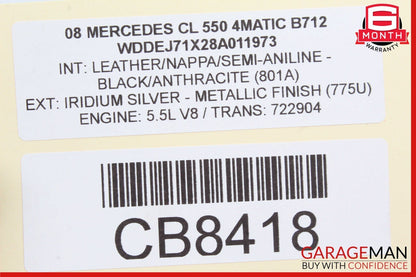 07-09 Mercedes W216 CL550 CL63 AMG Front Right Side Mirror Door Rear View OEM