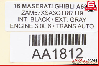14-17 Maserati Ghibli Dash Display Bezel Frame Air Vent Grill Grille Assembly