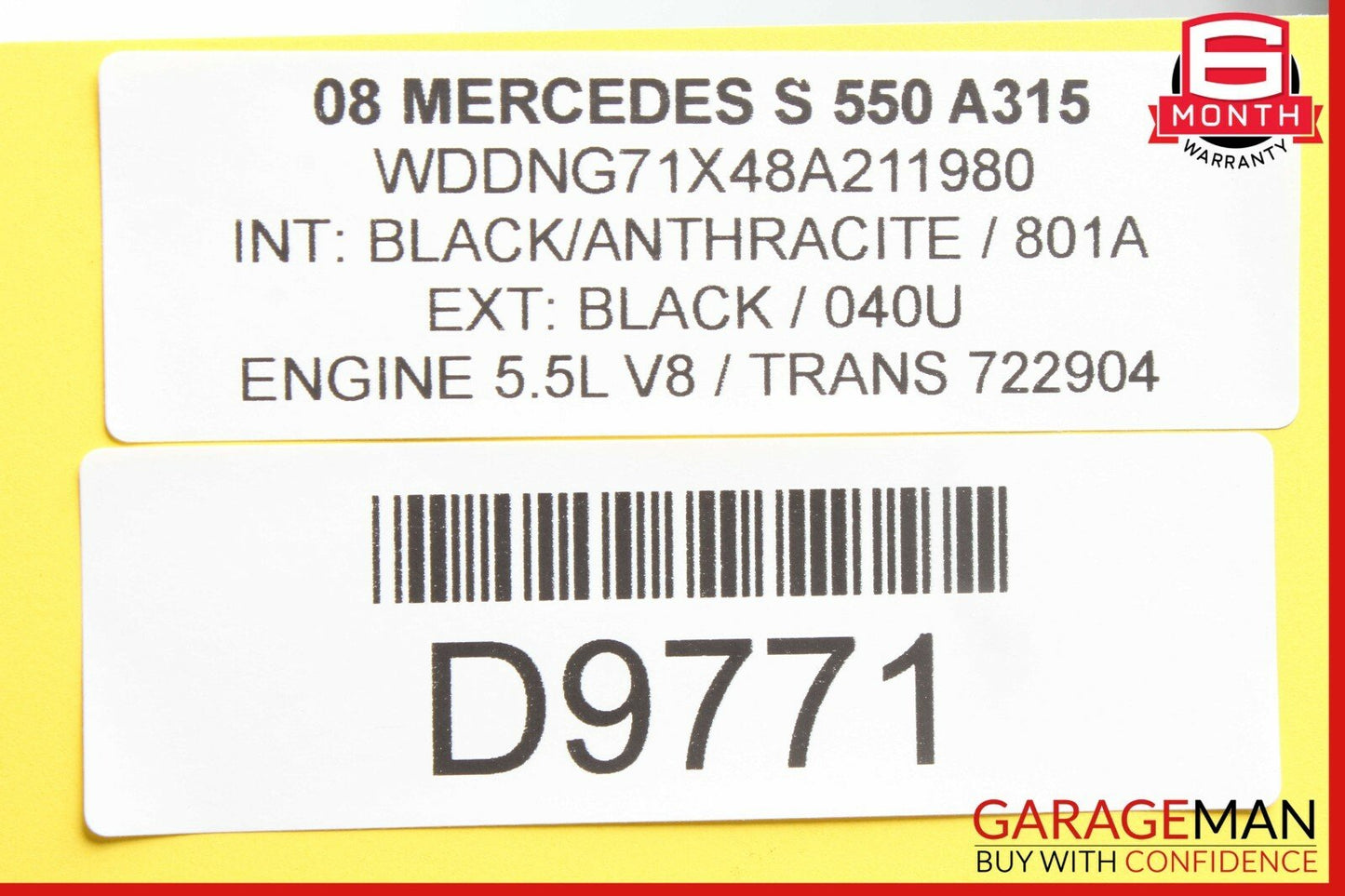 07-10 Mercedes W221 S550 CL550 Front Right or Left Seat Contour Control Module