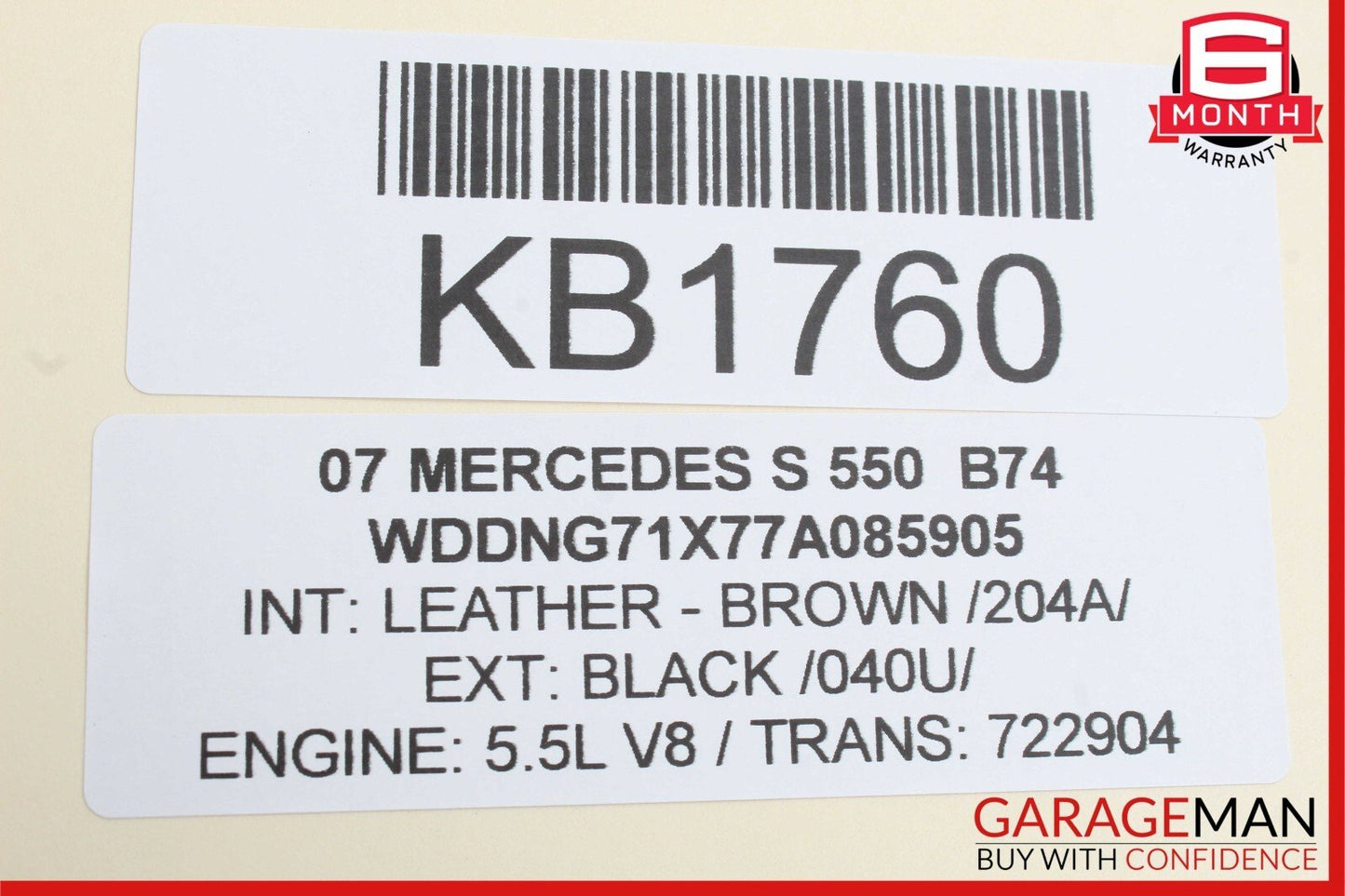 07-13 Mercedes W221 S400 S550 S63 AMG Front Left Side Exterior Door Handle Black