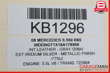 07-13 Mercedes W221 S550 S600 Trunk Lid Locking Hydraulic Pull Down Pump OEM