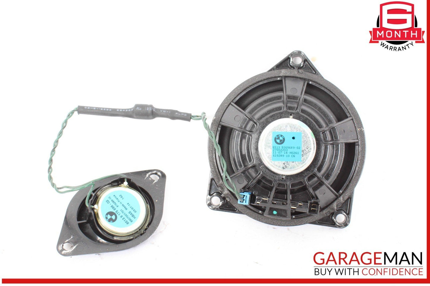 11-16 BMW 528i 535i F10 Rear Left & Right Side Door Midrange w/ Tweeter Speaker