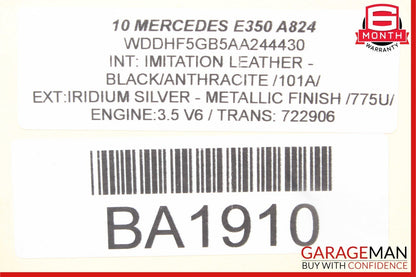 10-13 Mercedes W212 E350 E550 Rear Left Interior Door Panel Black OEM