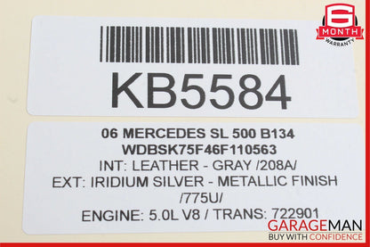 03-06 Mercedes R230 SL500 Steering Column Combination Switch Assembly Black