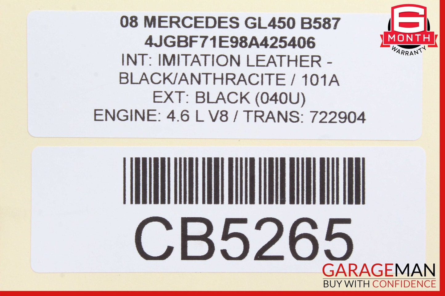 06-13 Mercedes X164 GL450 Rear Left or Right Upper Control Arm OEM
