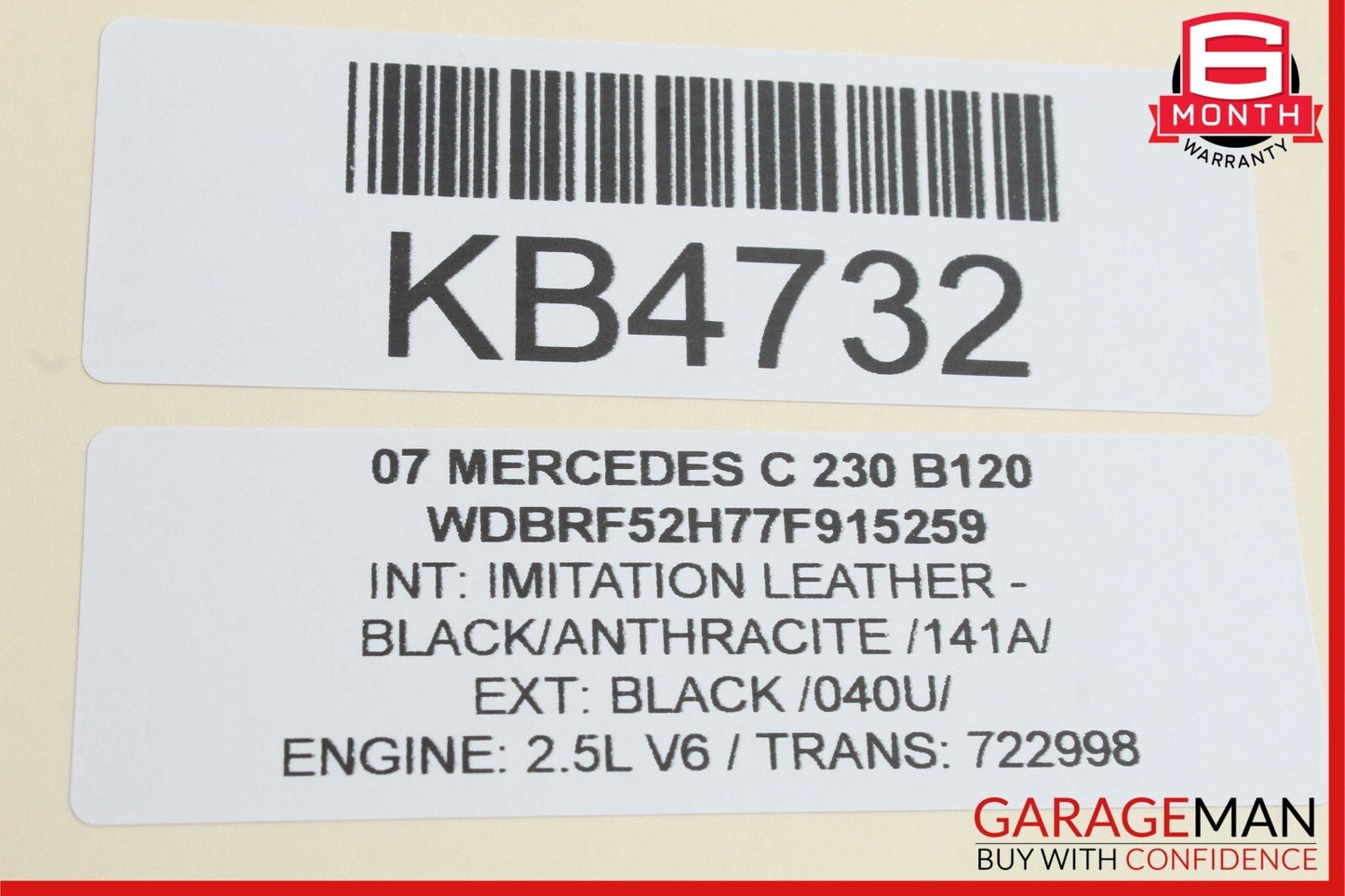 01-07 Mercedes W203 C230 C320 Rear Right Side Door Control Module 2038202285 OEM