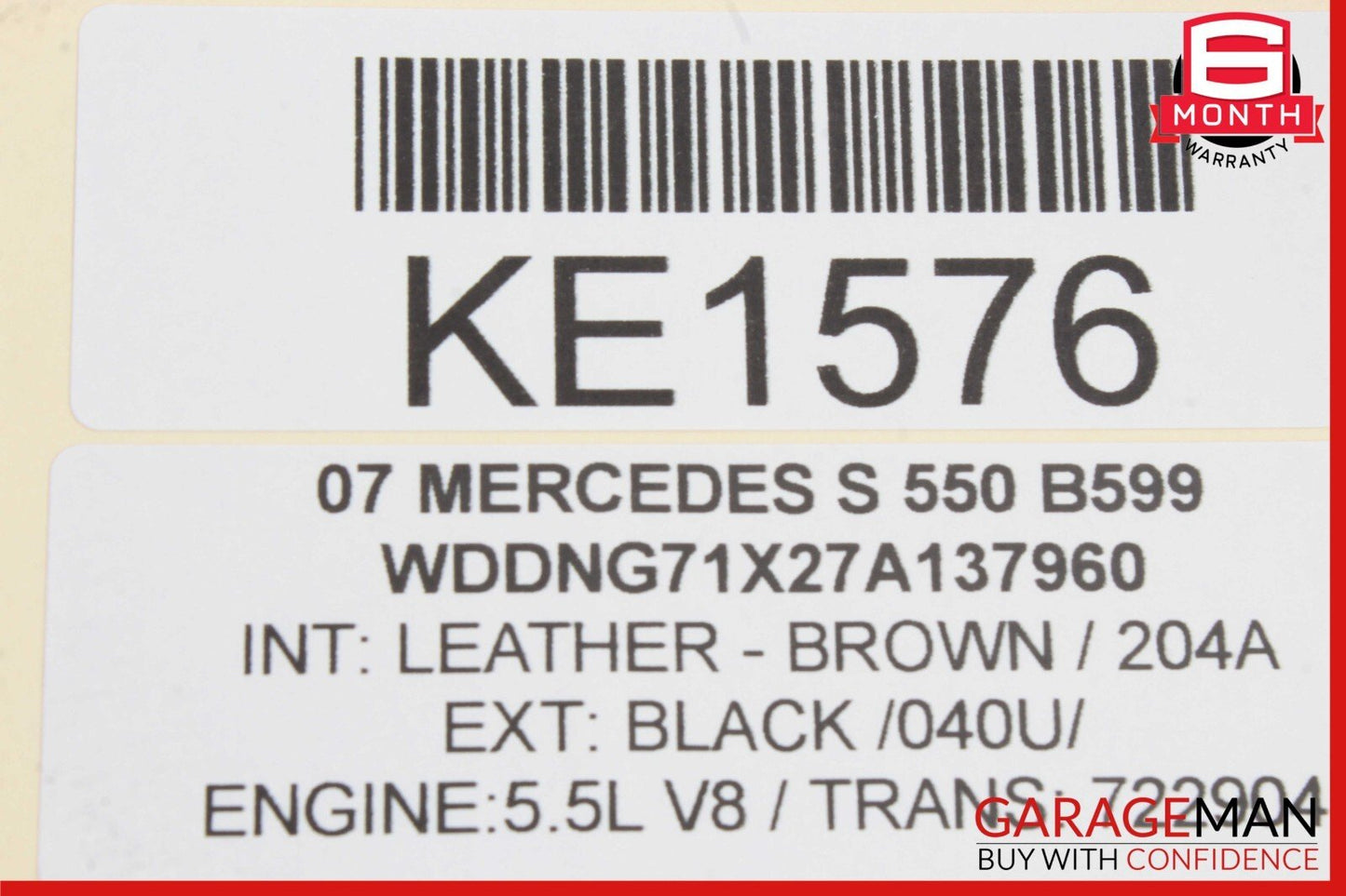 07-13 Mercedes W221 S550 Bilstein Rear Right or Left Air Shock Absorber Strut