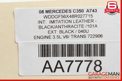 08-14 Mercedes W204 C300 C250 Center Console Shifter Indicator Bezel Trim OEM