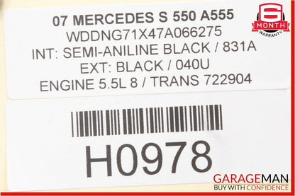 07-14 Mercedes W221 S550 CL550 Rear View Backup Camera Control Controller Module