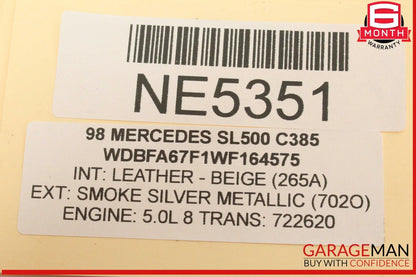 96-02 Mercedes R129 SL500 Front Right Side Door Vacuum Lock Actuator Element OEM