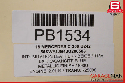 17-20 Mercedes W205 C300 Rear Diff Differential Axle Carrier RWD OEM