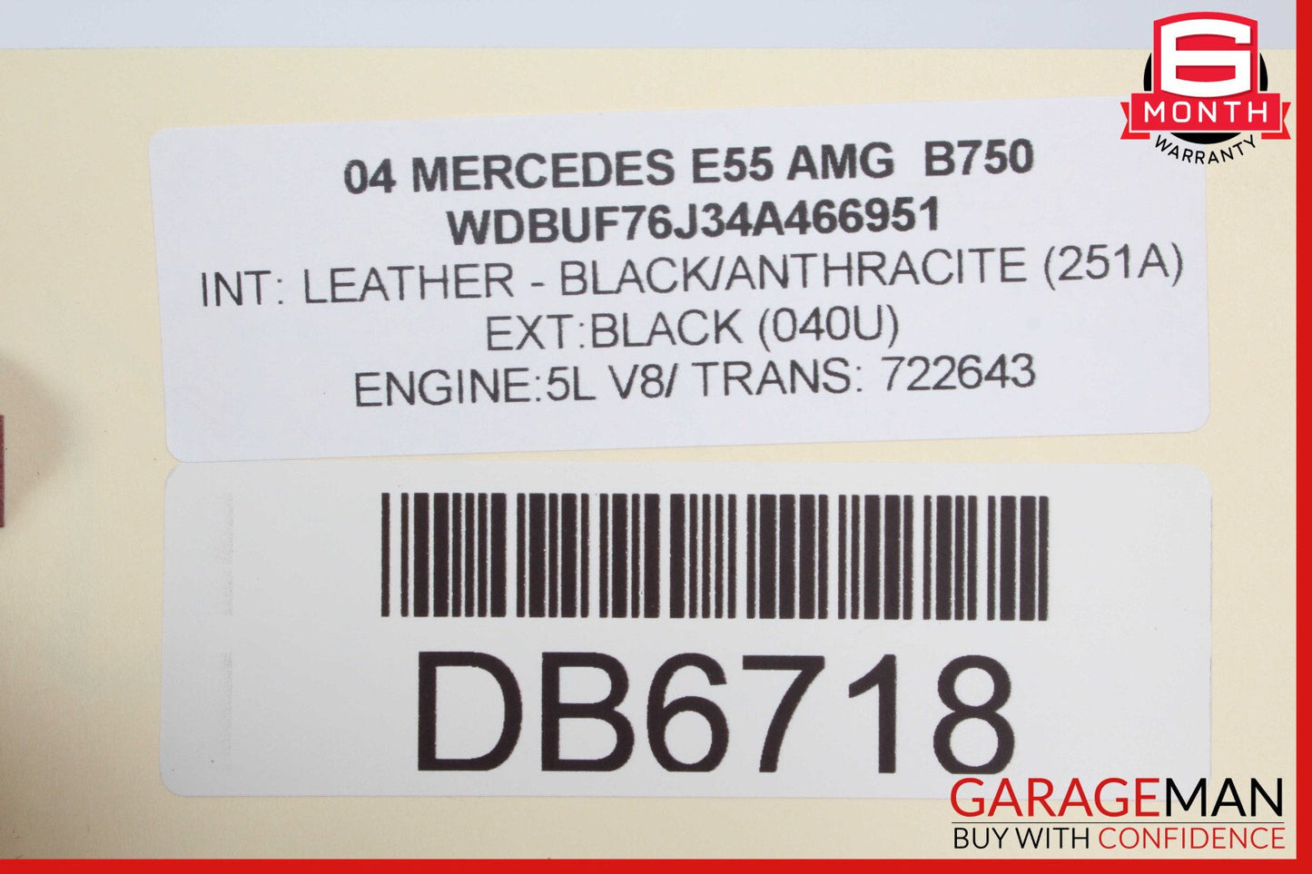 03-06 Mercedes W211 E55 AMG Front Left Side Interior Door Panel Trim Assy Black